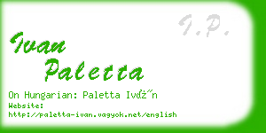 ivan paletta business card